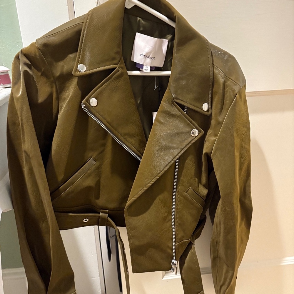 Cinq a Sept leather moto jacket NWT